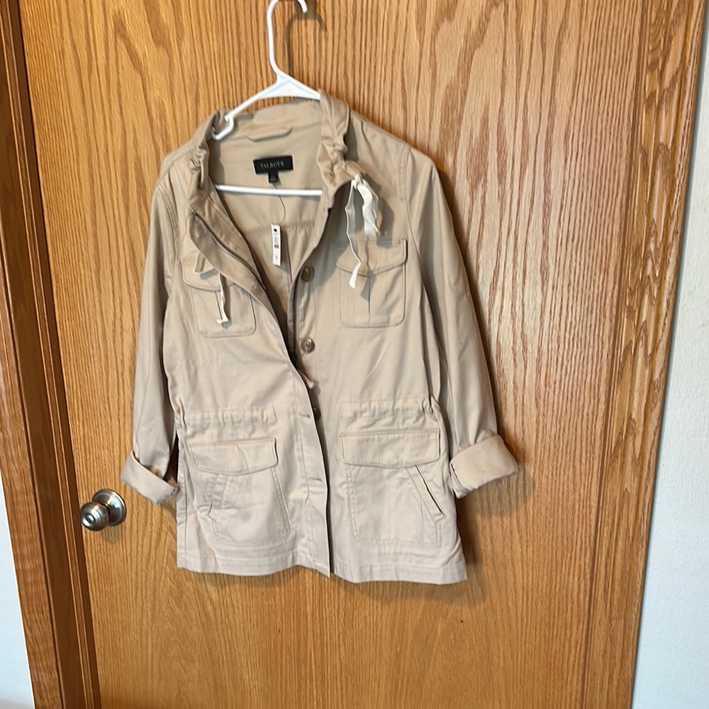 Talbots Tan Utility Jacket Lightweight Cotton